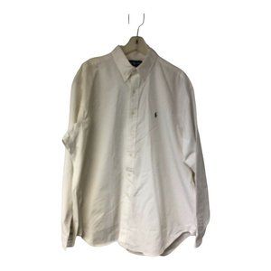 Ralph Lauren Button Up Shirt Mens XL Blake White Long Sleeve Pony